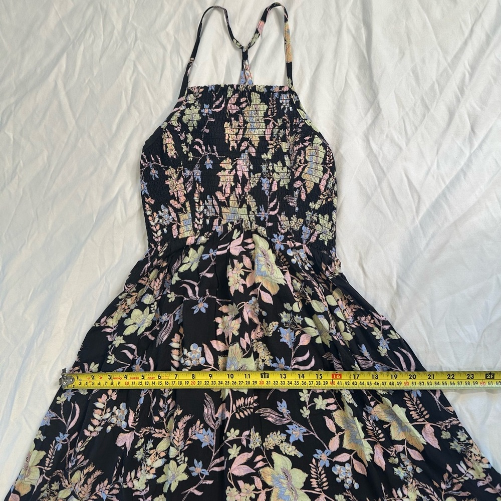 Free People Intimately Midnight Combo Floral Maxi Dress Black Pink Boho NWT XS - Picture 12 of 15